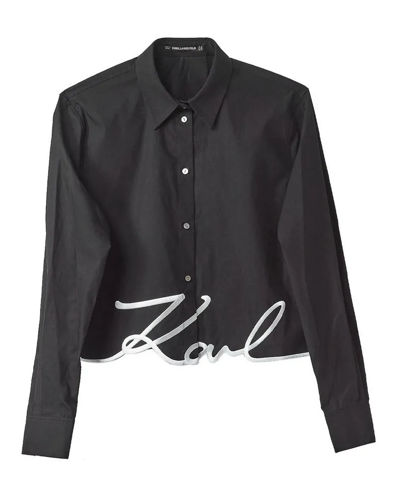 Karl Lagerfeld Hemd - Schwarz Schwarz