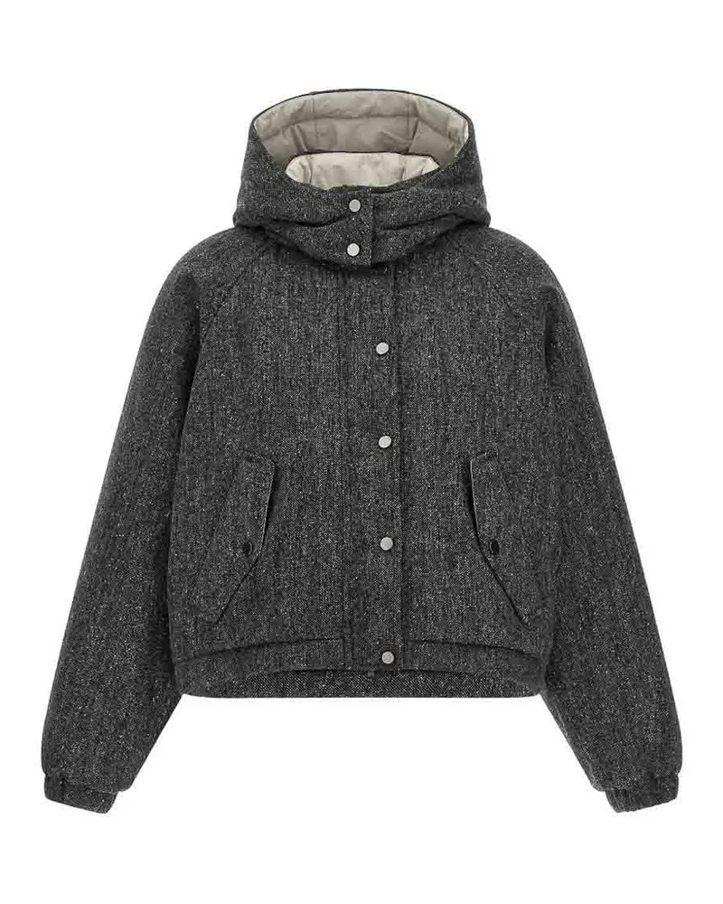Brunello Cucinelli Daunenmantel - Grau Grau