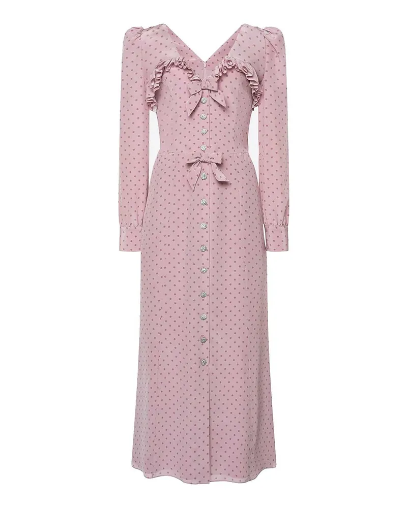 Alessandra Rich Knielanges Kleid - Hell-Lila Hell-lila