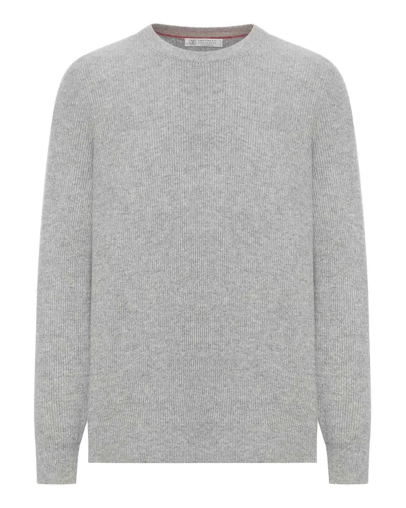 Brunello Cucinelli Rundhalspullover - Grau Grau