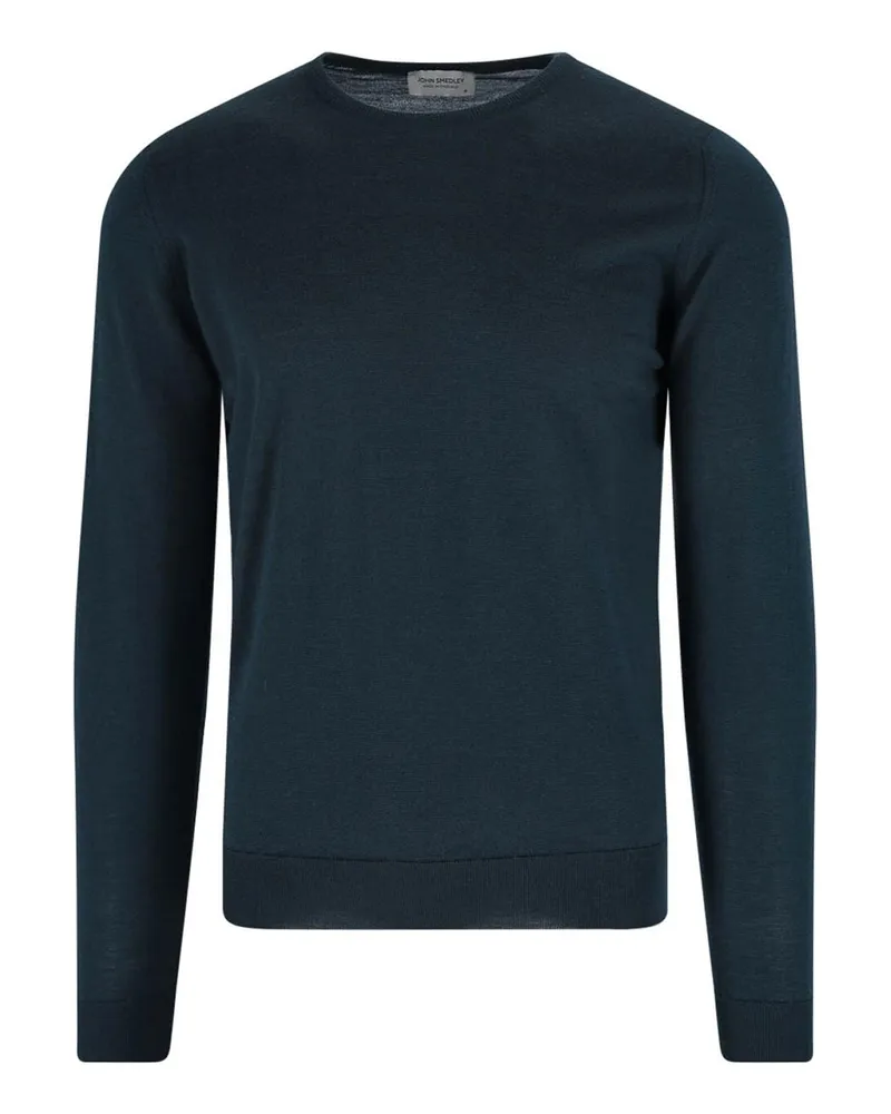 John Smedley Rundhalspullover - Grün Grün
