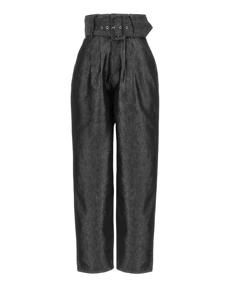 ROTATE Birger Christensen Straight Leg Jeans - Schwarz Schwarz