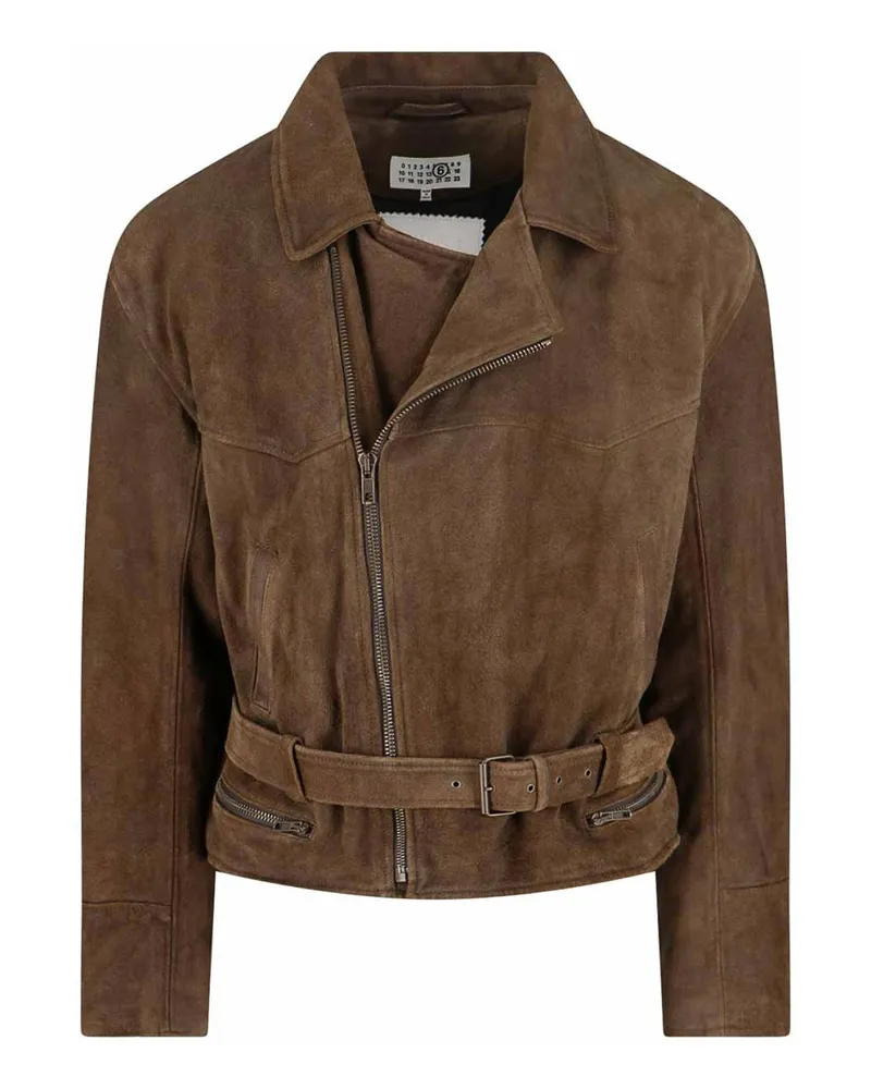 Maison Margiela Lederjacke - Braun Braun