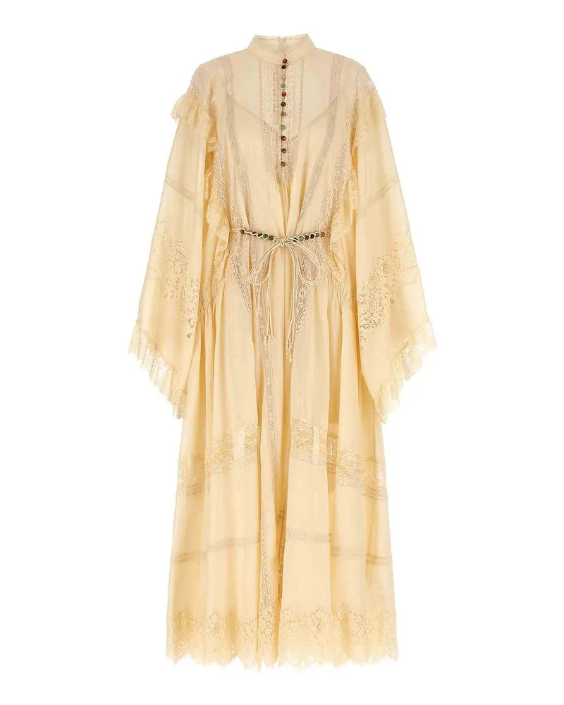 Zimmermann Knielanges Kleid - Weiß Weiß