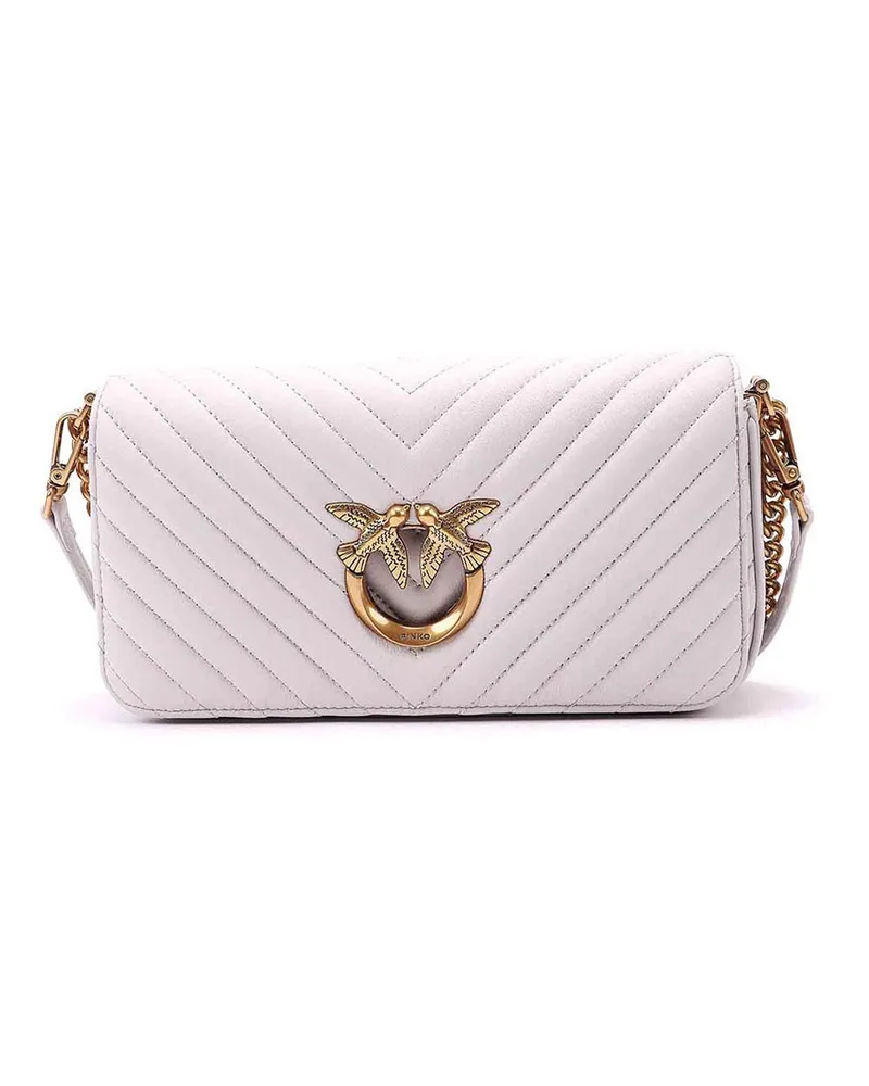 Pinko Umhängetasche - Grau Weiß