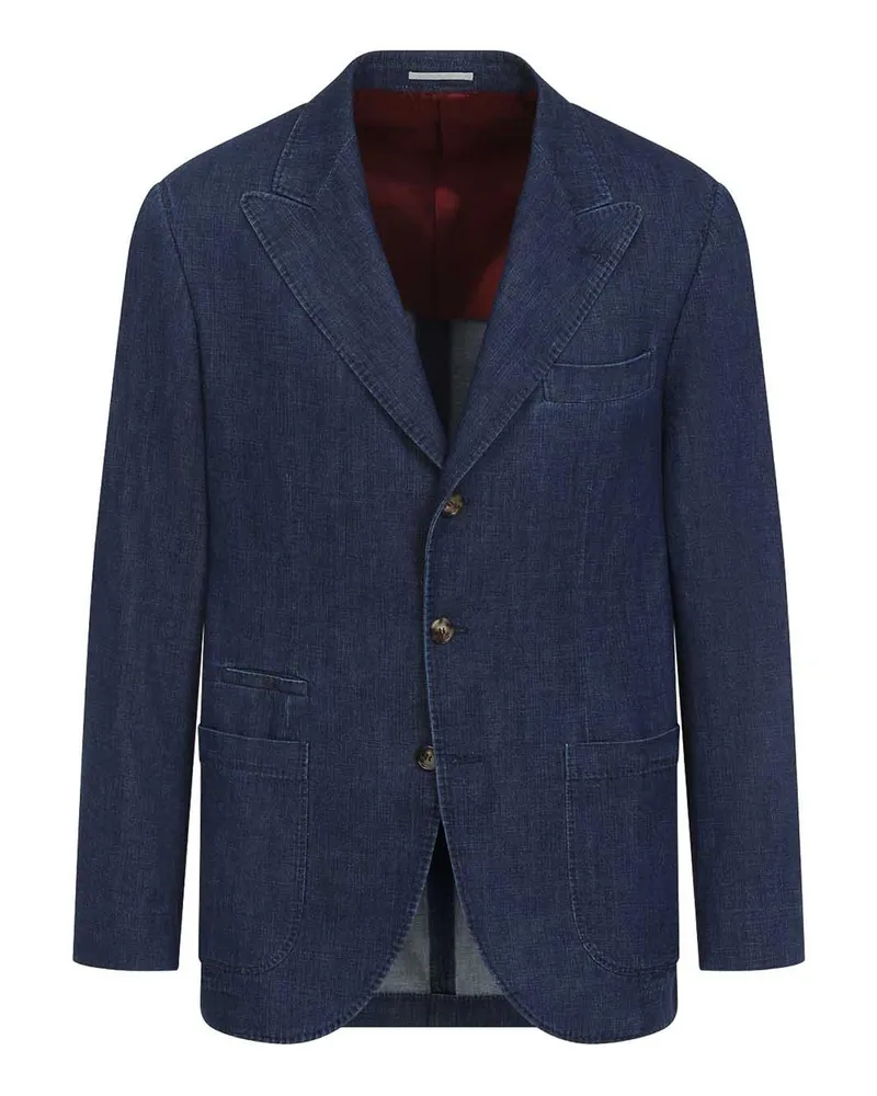 Brunello Cucinelli Jeansjacke - Dunkles Jeansblau Dunkles