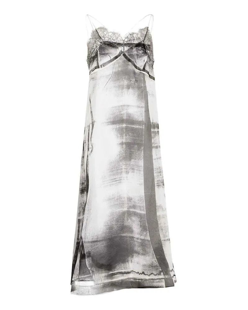 Maison Margiela Knielanges Kleid - Grau Grau