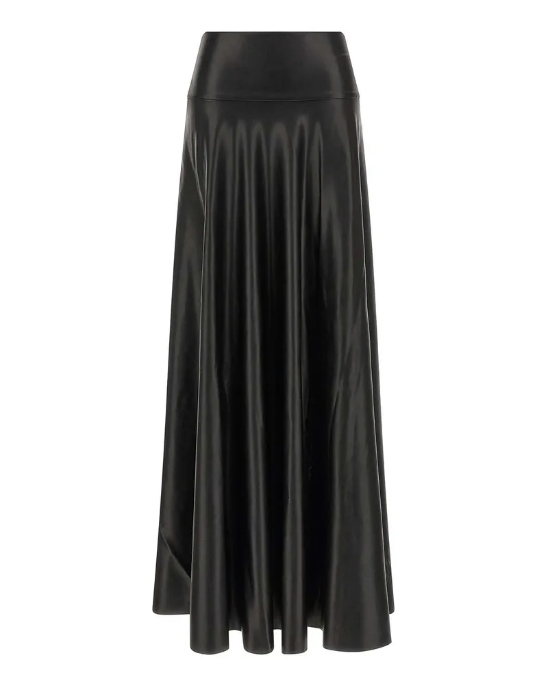 Norma Kamali Schlagjeans - Schwarz Schwarz