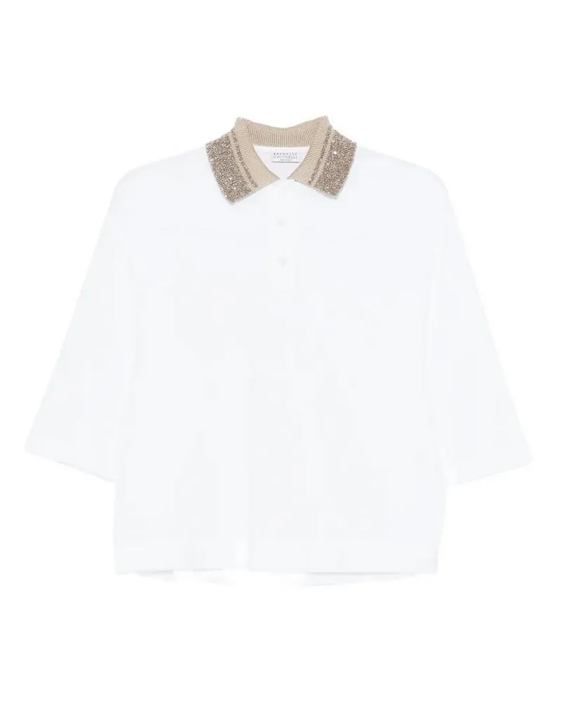 Brunello Cucinelli Poloshirt - Weiß Weiß