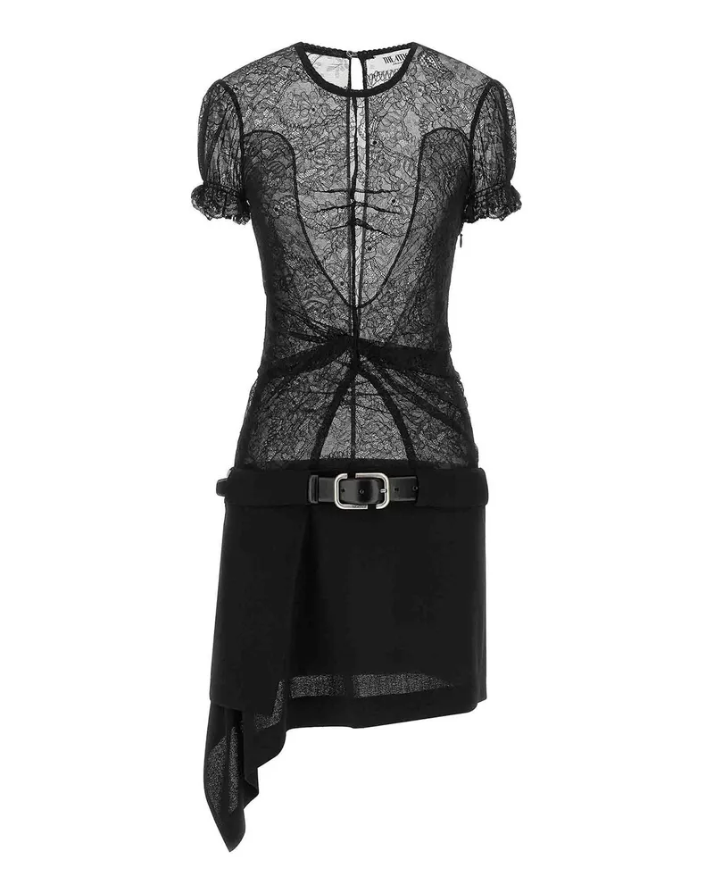 ATTICO Knielanges Kleid - Schwarz Schwarz