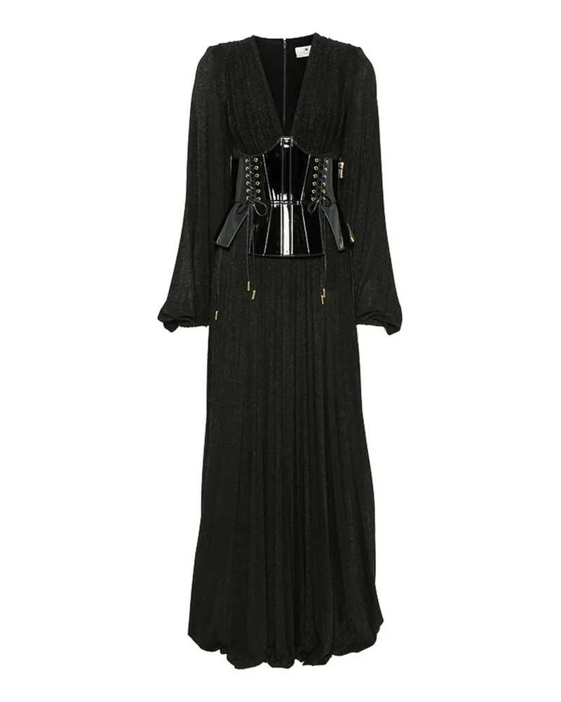 Elisabetta Franchi Knielanges Kleid - Schwarz Schwarz