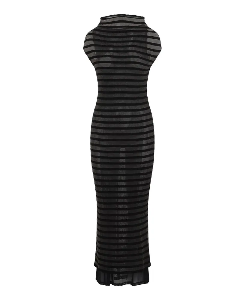Jean Paul Gaultier Maxikleid - Schwarz Schwarz