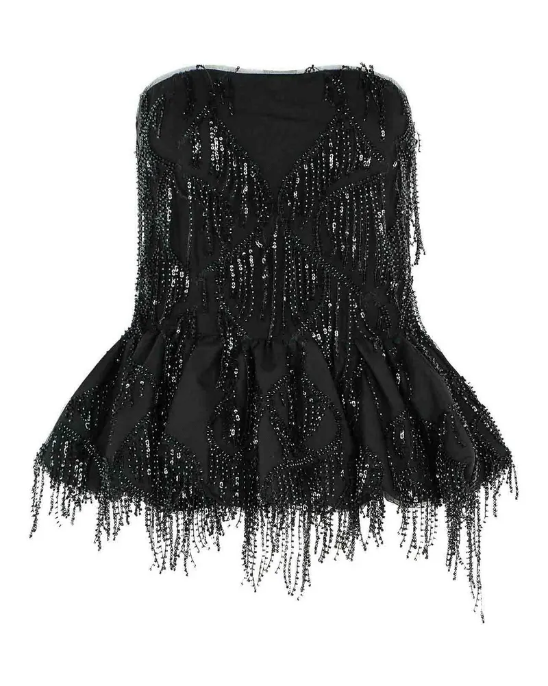 ROTATE Birger Christensen Top - Schwarz Schwarz