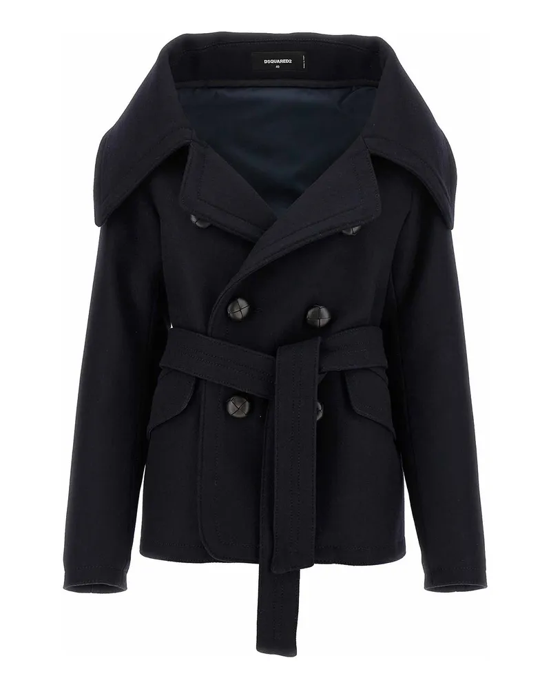 Dsquared2 Kurzer Mantel - Blau Blau