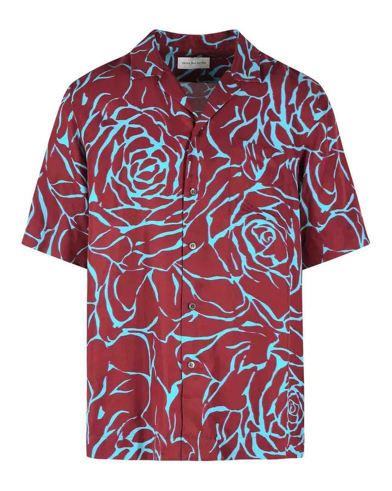 Dries van Noten Hemd - Dunkelrot Dunkelrot