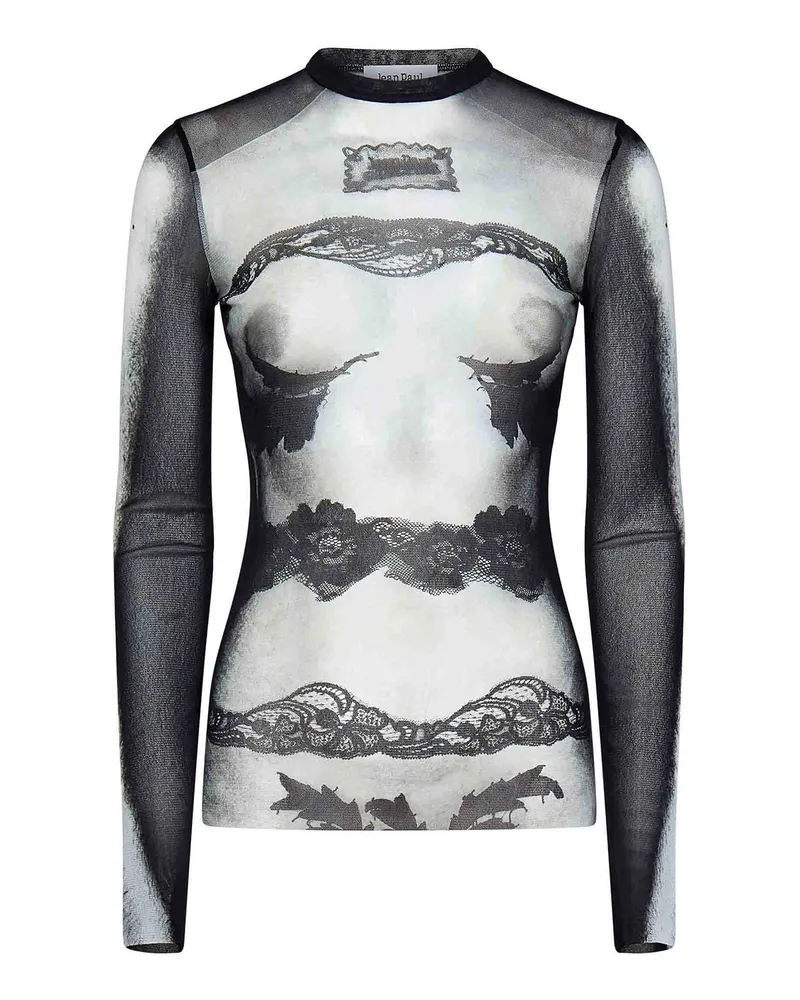Jean Paul Gaultier Top - Schwarz Schwarz