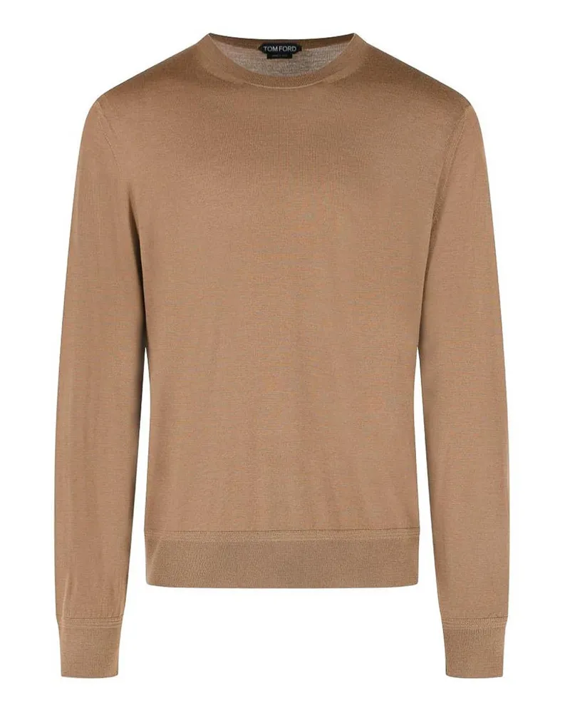 Tom Ford Rundhalspullover - Camel Camel