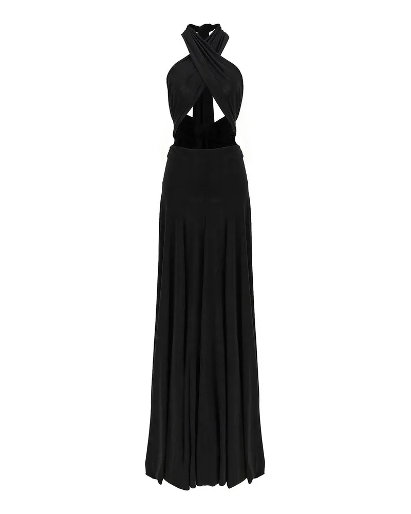 Norma Kamali Knielanges Kleid - Schwarz Schwarz