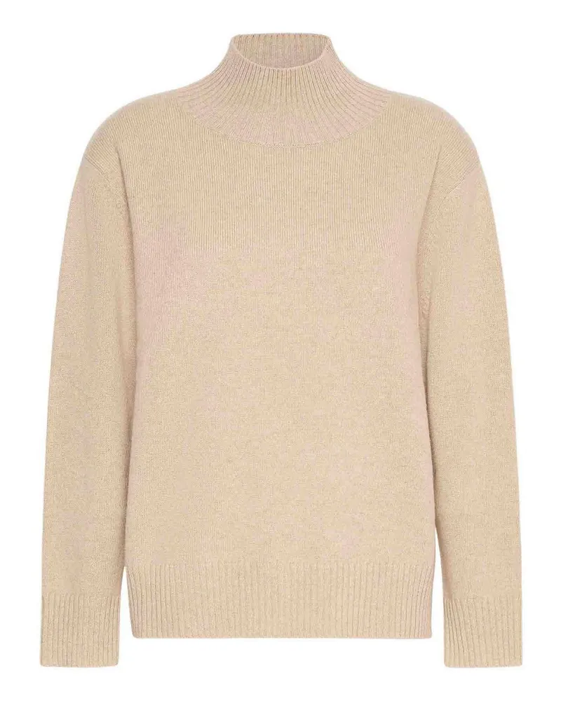 Max Mara Rundhalspullover - Hellbraun Hellbraun