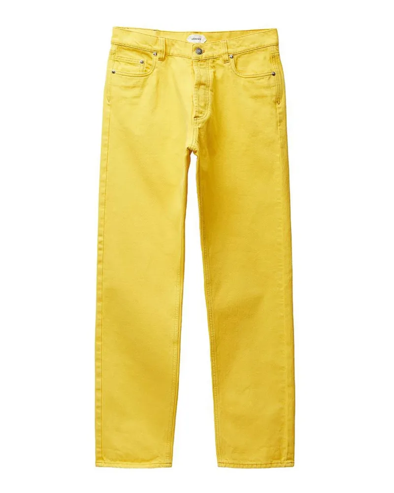 Versace Straight Leg Jeans - Gelb Gelb