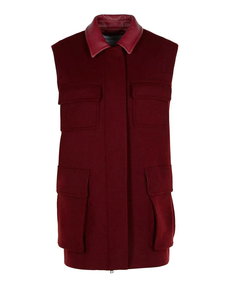 Max Mara Weste - Dunkelrot Dunkelrot