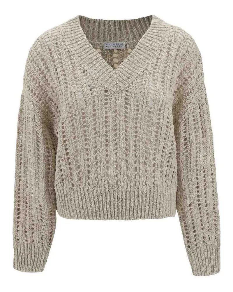 Brunello Cucinelli U-Boot-Pullover - Beige Beige