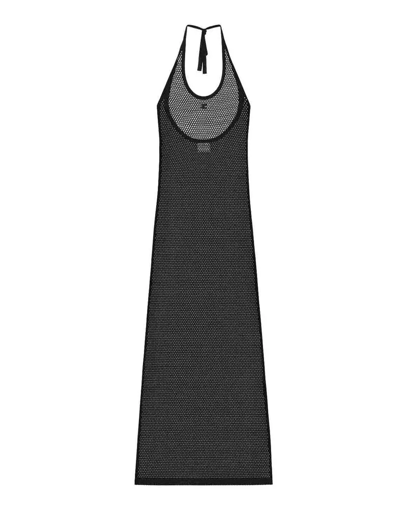 Courrèges Maxikleid - Schwarz Schwarz