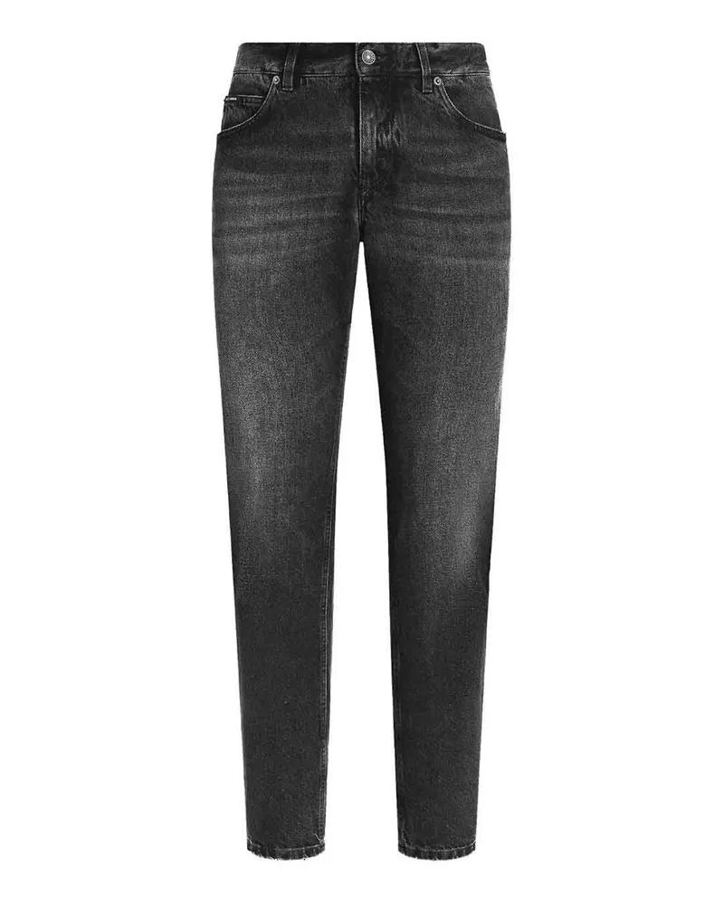 Dolce & Gabbana Straight Leg Jeans - Schwarz Schwarz
