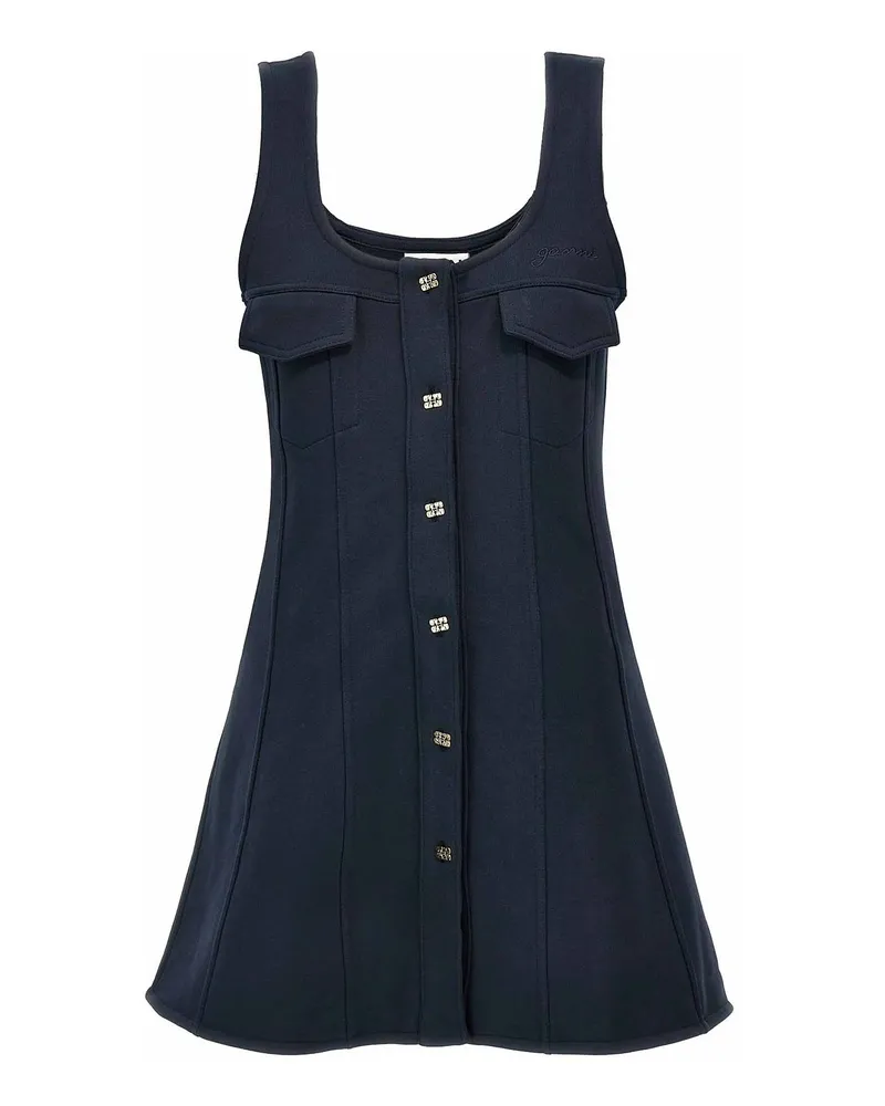 Ganni Kurzes Kleid - Blau Blau