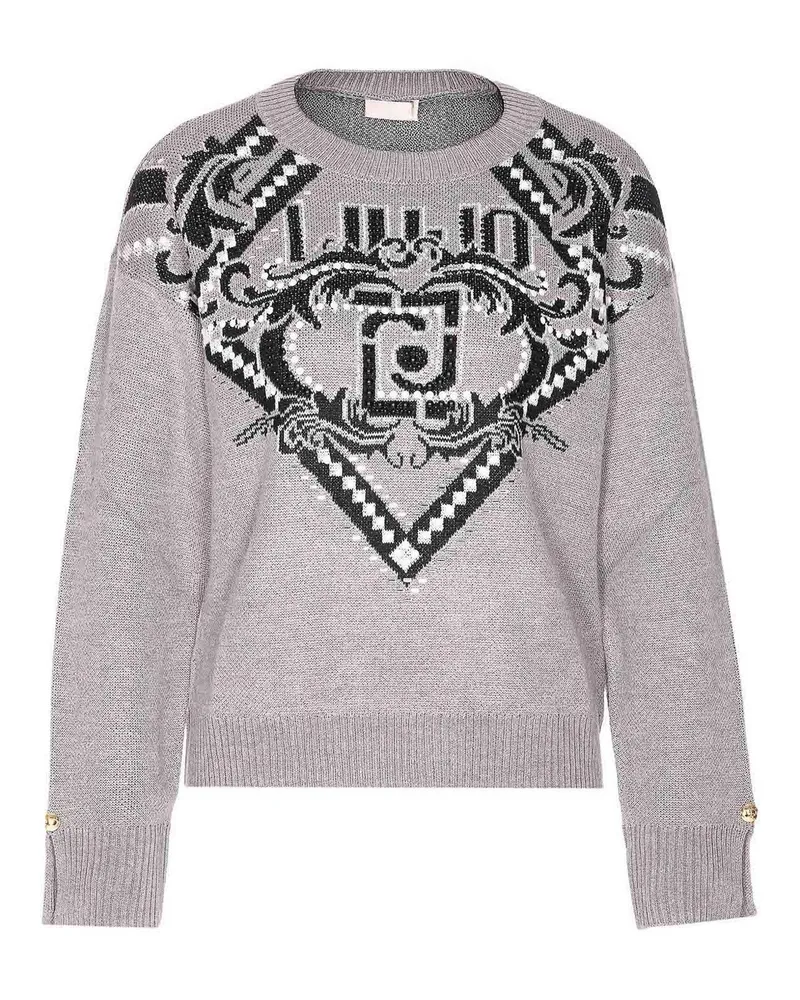 Liu Jo Rundhalspullover - Grau Grau