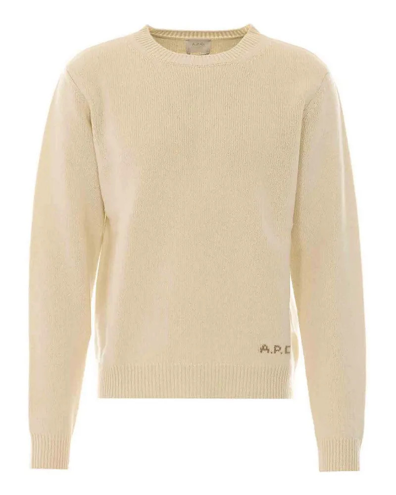 A.P.C. A. P.C. Rundhalspullover - Beige Beige