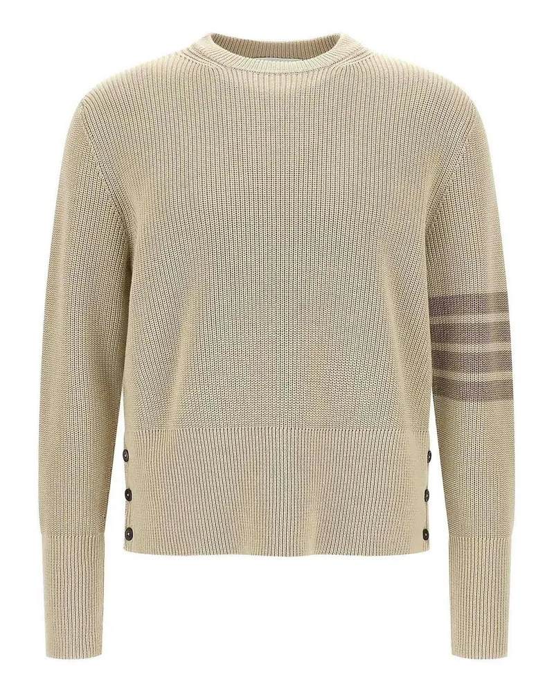 Thom Browne Rundhalspullover - Beige Beige