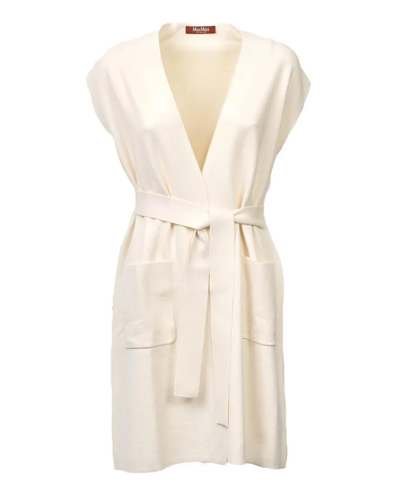 Max Mara Kurzer Mantel - Weiß Weiß