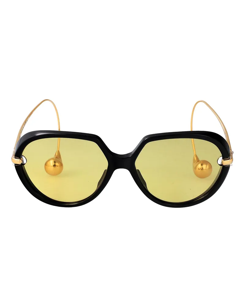 Bottega Veneta Sonnenbrille - Schwarz Schwarz