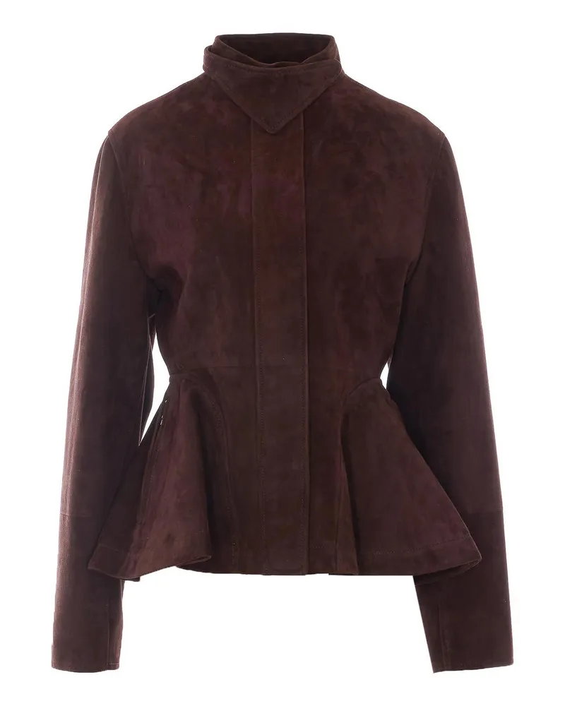 Alaïa Lederjacke - Braun Braun