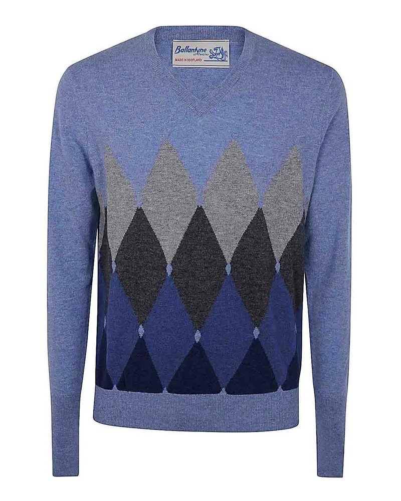 Ballantyne V-Pullover - Blau Blau