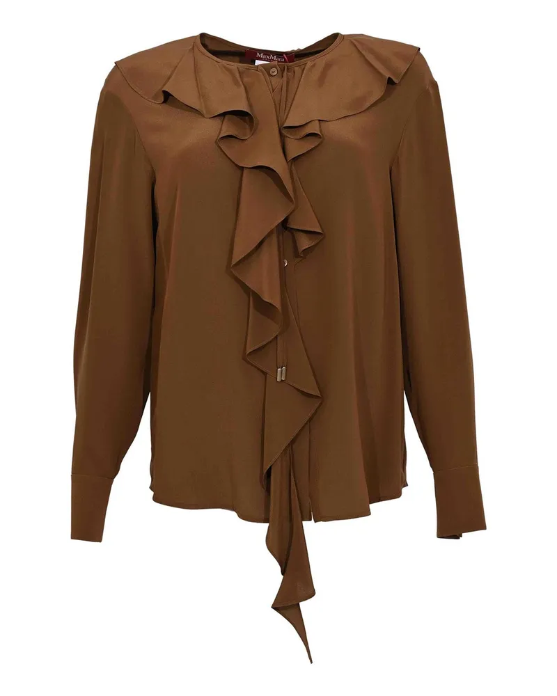 Max Mara Bluse - Dunkelbraun Dunkelbraun