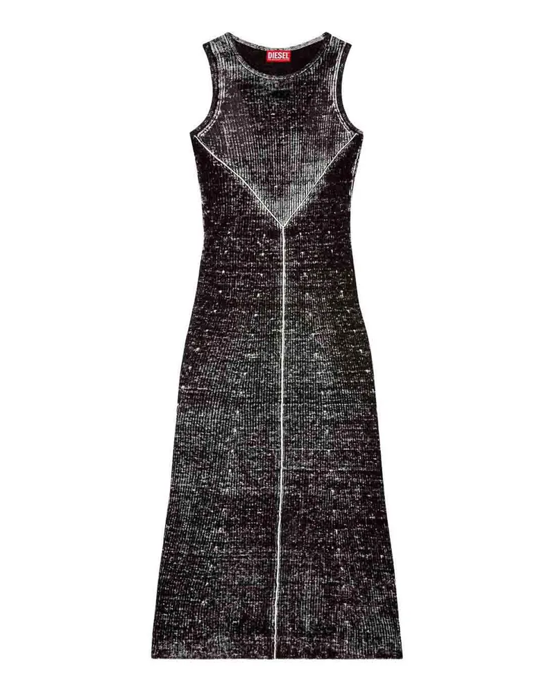 Diesel Knielanges Kleid - Schwarz Schwarz