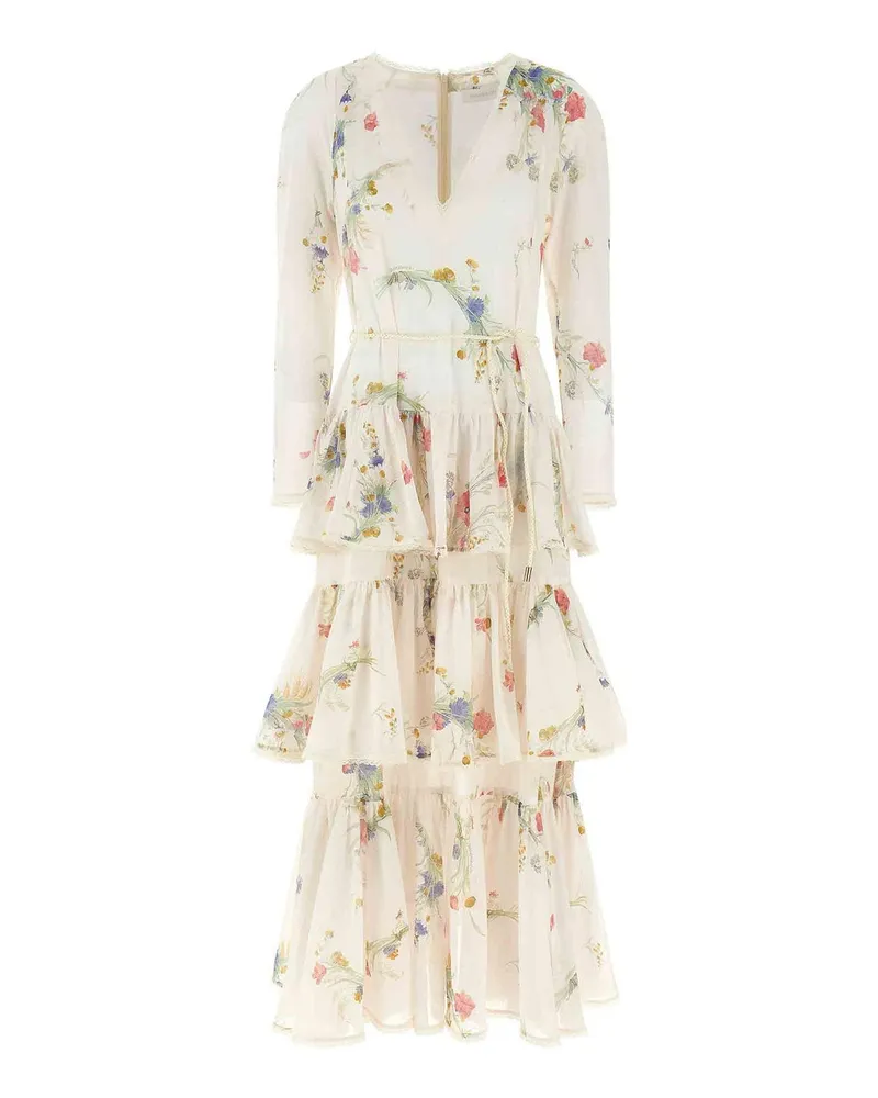 Zimmermann Maxikleid - Weiß Weiß