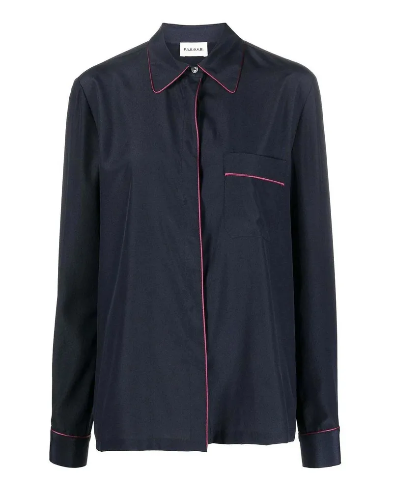 P.A.R.O.S.H. P. A.R. O.S. H. Hemd - Dunkelblau Dunkelblau