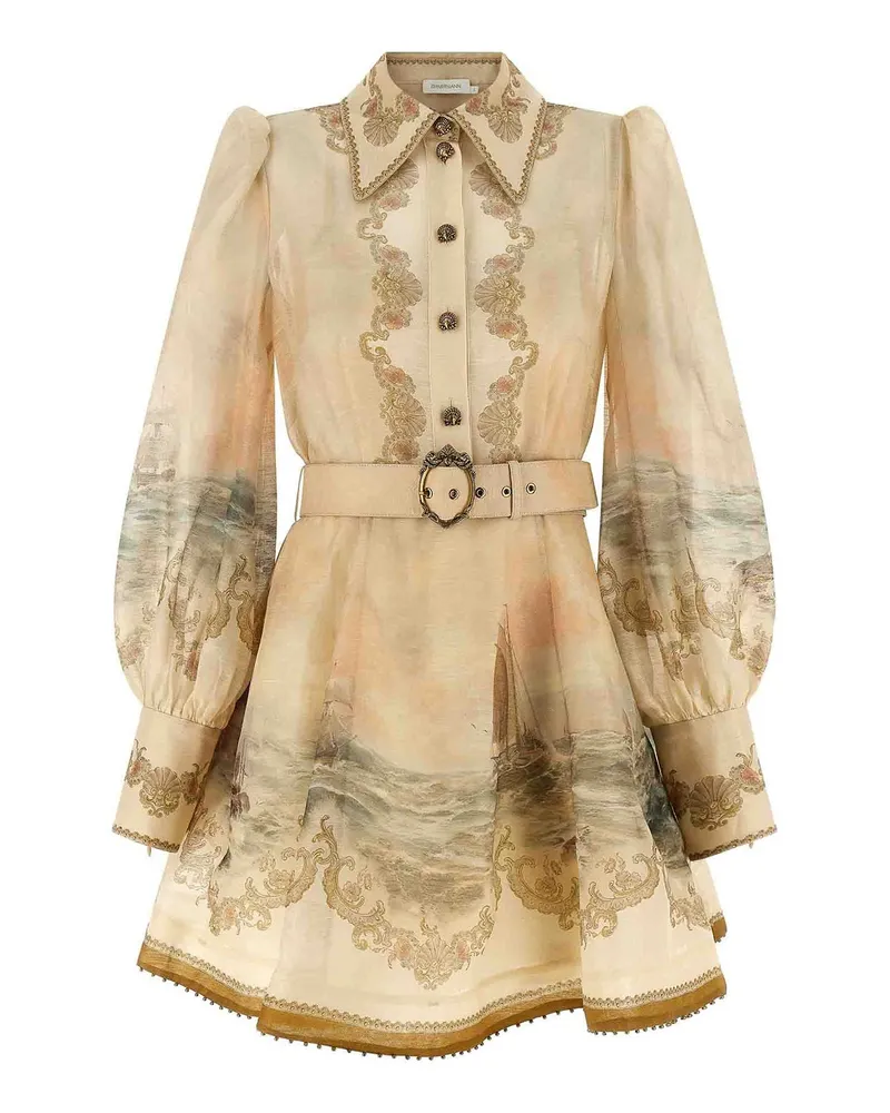 Zimmermann Knielanges Kleid - Beige Beige