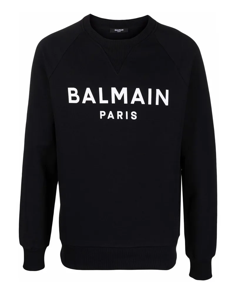 Balmain Rundhalspullover - Schwarz Schwarz