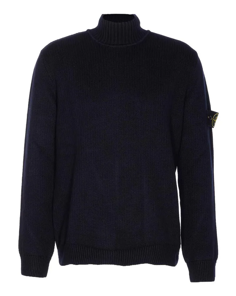 Stone Island Rundhalspullover - Blau Blau