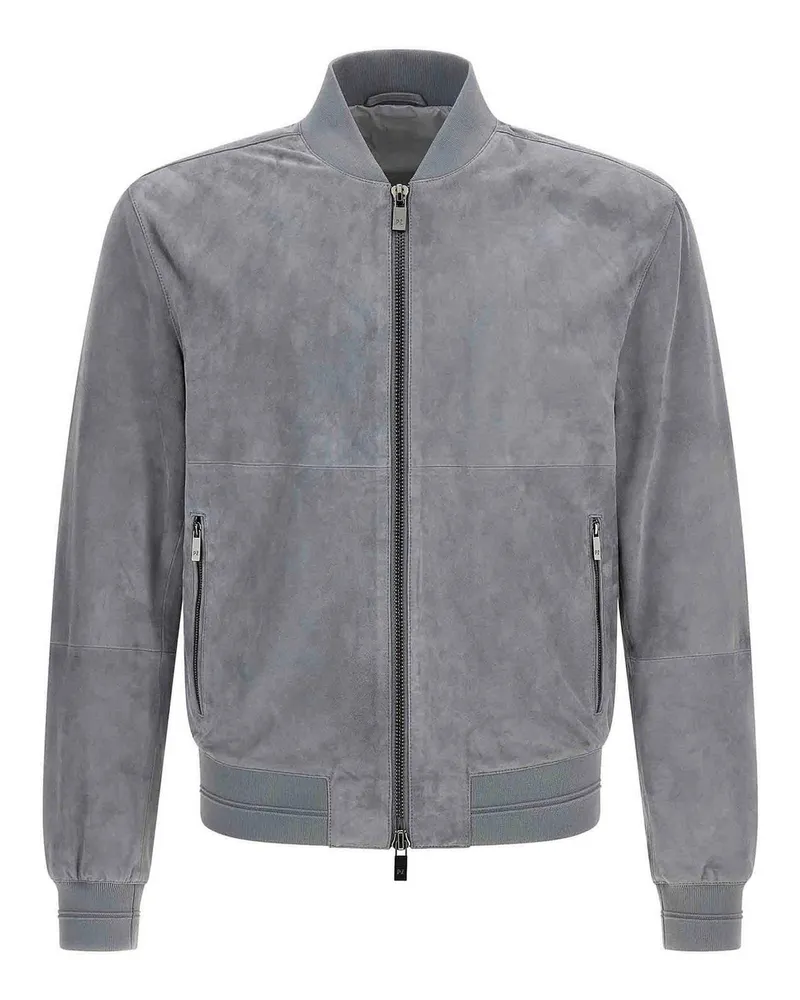 Pal Zileri Lederjacke - Grau Grau