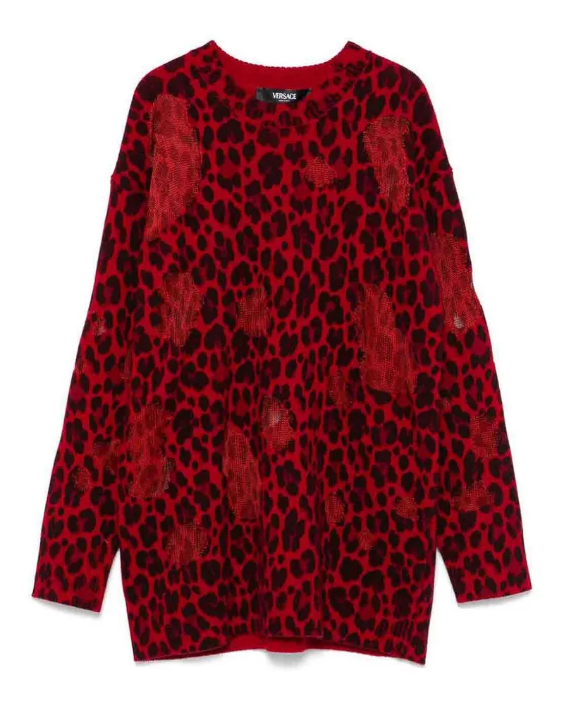 Versace Rundhalspullover - Rot Rot