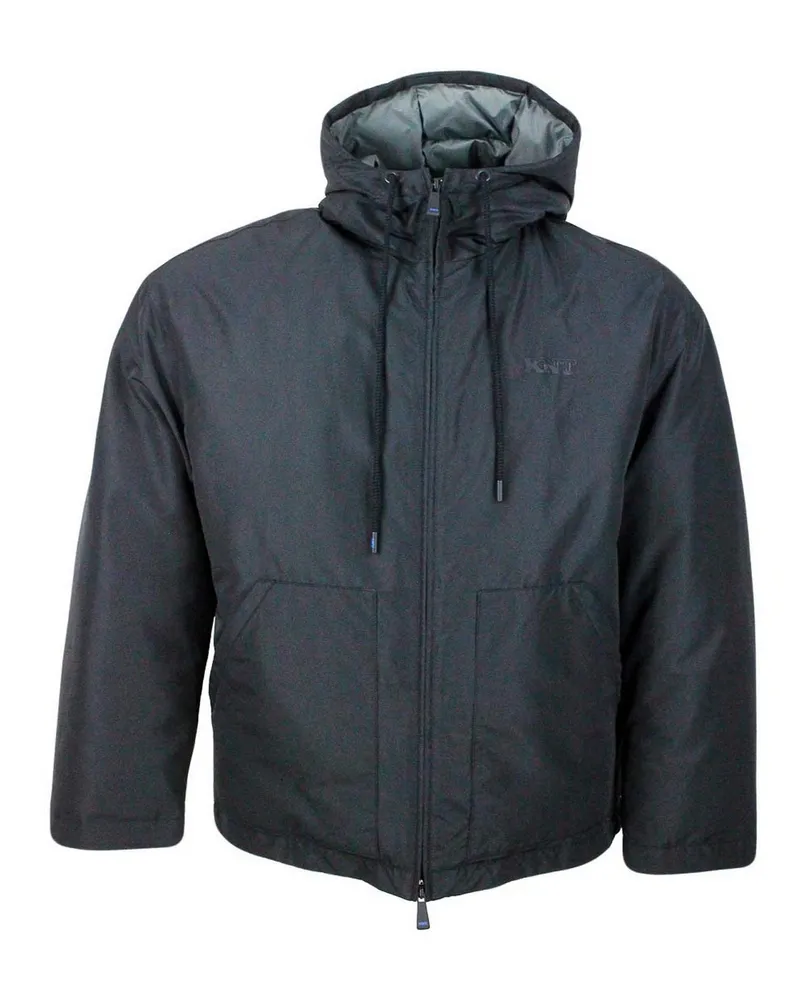 Kiton Kurzer Mantel - Schwarz Schwarz