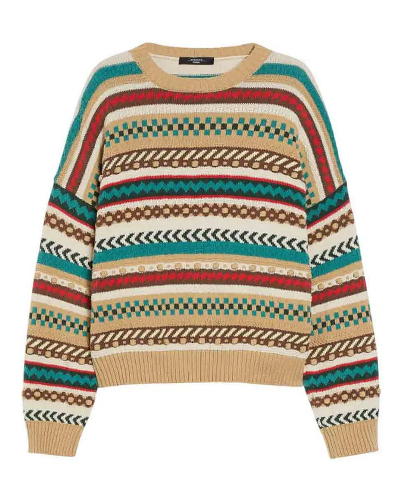 Max Mara Rundhalspullover - Bunt Bunt