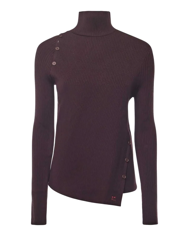 Courrèges Rundhalspullover - Lila Lila