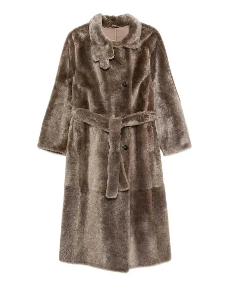 Brunello Cucinelli Ledermantel - Braun Braun