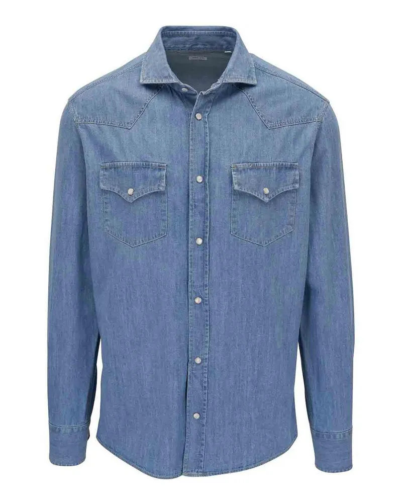 Brunello Cucinelli Hemd - Jeansblau Jeansblau